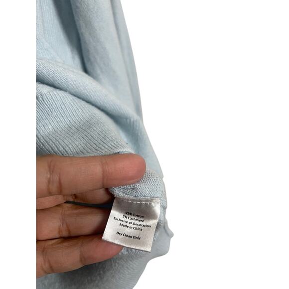 Clare V. Classic Strawberry Sweater Cotton Cashmere Womans Large - Picture 10 of 11